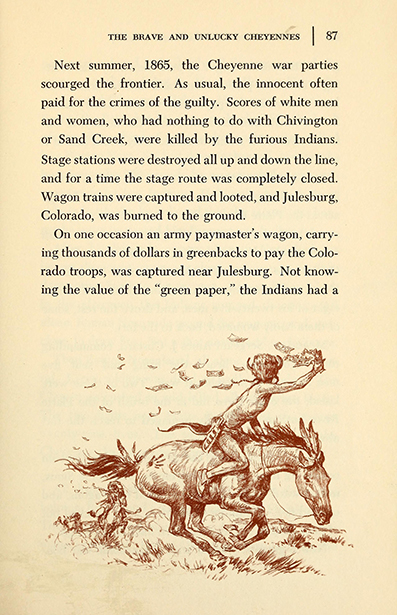 Indian wars and warriors, by Paul Iselin Wellman, ilustrace: Lorence Bjorklund<