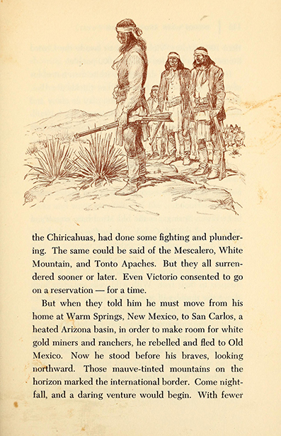 Indian wars and warriors, by Paul Iselin Wellman, ilustrace: Lorence Bjorklund<