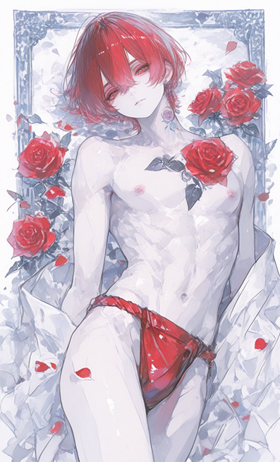 Red thong loincloth aka red rokushaku