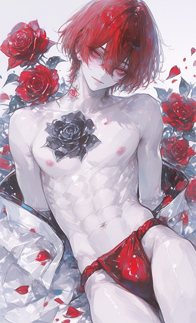 Red thong loincloth aka red rokushaku