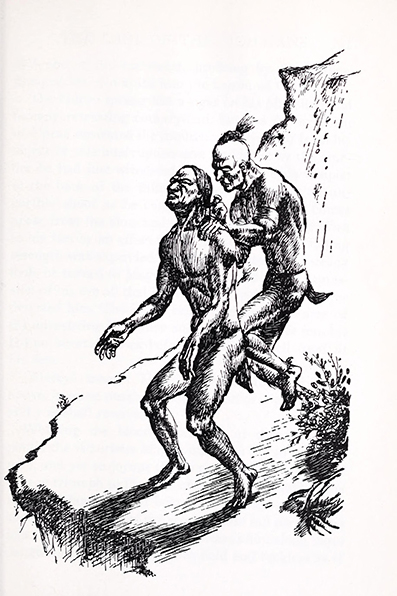 The last of the Mohicans: a narrative of 1757 ~ James Fenimore Cooper - illustrated by Thomas Fraumeni ~   Paris : Baudry's European Library ~ 1947