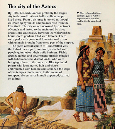 Growing up in Aztec times, Marion Wood, illustrated by Richard Hook 
