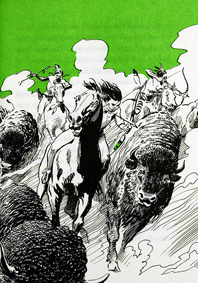 Black Hawk, young Sauk warrior, Kathryn Cleven Sisson, illustration by Gray Morrow