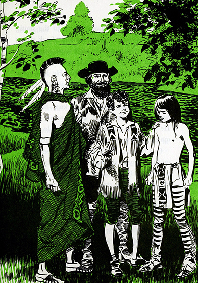 Black Hawk, young Sauk warrior, Kathryn Cleven Sisson, illustration by Gray Morrow