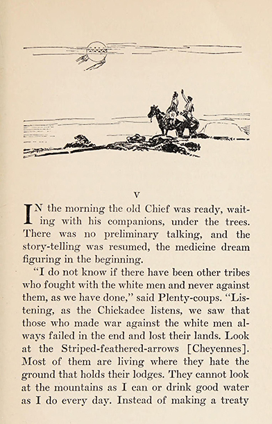 Plenty Coups, The life story of a great Indian, 1930, Frank B. Linderman, illustrated: H. M. Stoops