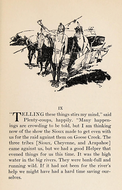 Plenty Coups, The life story of a great Indian, 1930, Frank B. Linderman, illustrated: H. M. Stoops