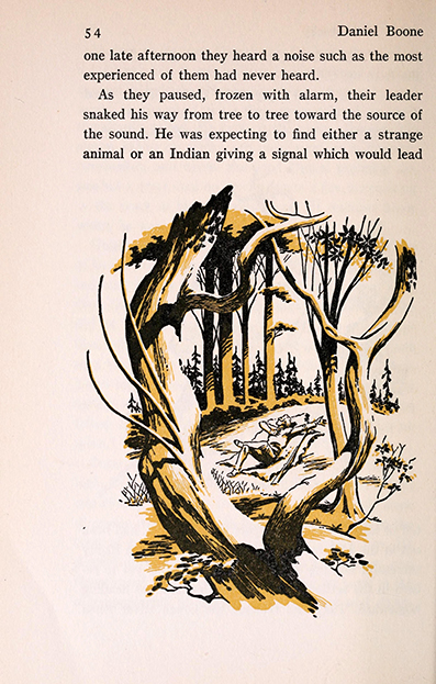 Daniel Boone, the opening of the wilderness by  Brown John Mason, art by  Lee J. Ames
