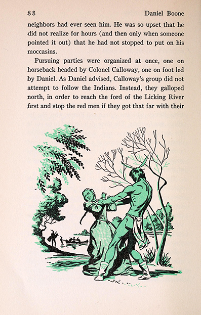 Daniel Boone, the opening of the wilderness by  Brown John Mason, art by  Lee J. Ames