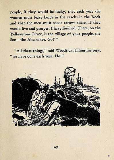 Old man coyote, Crow Indians ~ Crow mythology,  Frank Bird Linderman, art by  Herbert Mortnon Stoops