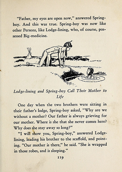 Old man coyote, Crow Indians ~ Crow mythology,  Frank Bird Linderman, art by  Herbert Mortnon Stoops