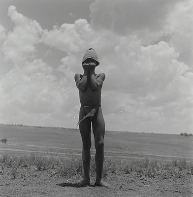 Creator:  Larrabee; Constance Stuart; 1914-2000; Produced:  1941 Phys. Descri  negative : b&w ; 6 x 6 cm. (silver gelatin). photographic print : b&w ; 8 x 10 in. (dupe print).; Subject Geog  South Africa Lesotho   Subjects:  Sotho (Basuto)  Form/Genre  Photographic prints; EEPA 1998-062657; [Summary:  Sotho Herd Boy; 1941. Photographic image of a boy jumping in mid-air. He is wearing a hat and loincloth. Photograph by Constance Stuart Larrabee; 1941. Constance Stuart took photographs in Basutoland (now Lesotho) during her first trip in 1941. In 1947; she returned to Lesotho as an officially accredited photographer. She documented a visit of the British royal family: King George VI; Queen Elizabeth and their daughters Princess Elizabeth and Margaret; to this British Protectorate. She used the occasion to venture into the countryside and captured unique images of rural life among the Sotho people. 
 