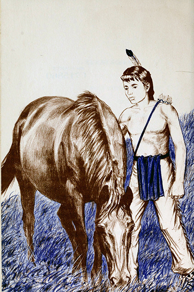 Lone Hunter and the wild horses