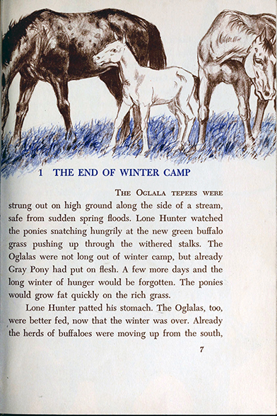 Lone Hunter and the wild horses