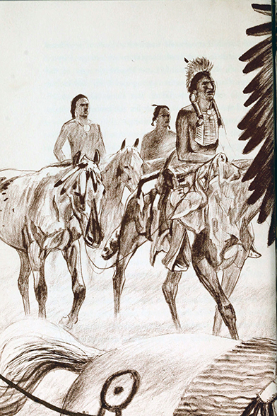 Lone Hunter and the wild horses