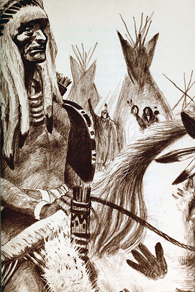 Lone Hunter and the wild horses
