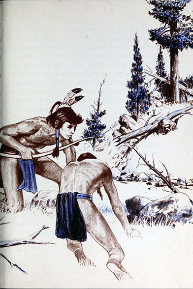 Lone Hunter and the wild horses