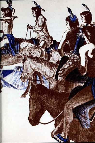 Lone Hunter and the wild horses